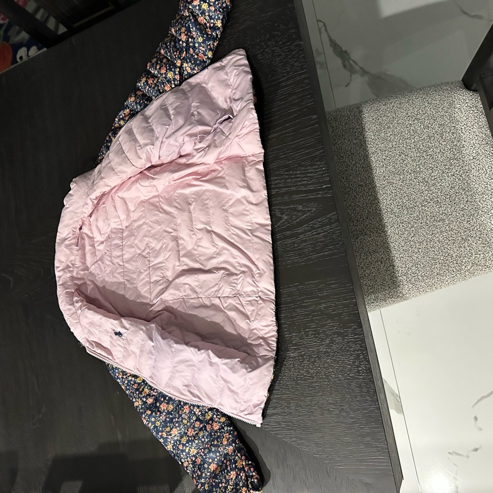 Ralph Lauren Pink and Floral Kids Puffer Jacket
